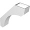 Ekena Millwork 5 1/2-in. W x 22-in. D x 26-in. H Legacy Architectural Grade PVC Knee Brace BRCP055X22X26LEC - alternate 4